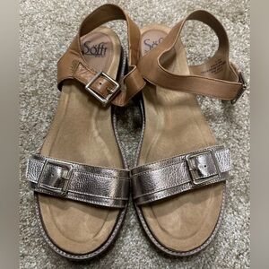 Sofft Women's Rose gold Beige Slingback Sandals Size 9